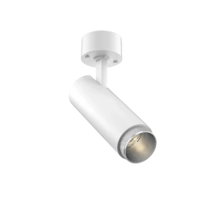 Tubular Snoot 60 Surface Mount Adjustable (Finish: White, Snoot Colour: Steel Snoot, Colour temp: 90CRI 4000K, Beam Angle: 36°, Accessories: Honeycomb