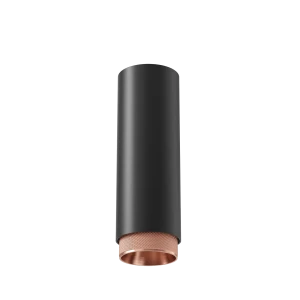 Tubular Snoot 60 Surface Mount Fixed (Finish: Black, Snoot Colour: Copper Snoot, Colour temp: 90CRI 2700K, Beam Angle: 50°, Accessories: Honeycomb, Di