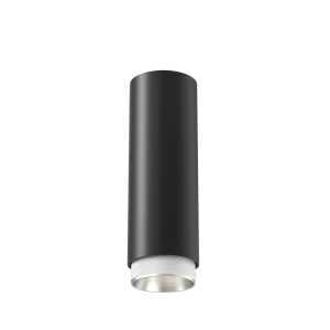 Tubular Snoot 60 Surface Mount Fixed (Finish: Black, Snoot Colour: Steel Snoot, Colour temp: 90CRI 2700K, Beam Angle: 24°, Accessories: Honeycomb, Dim