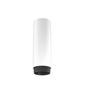 Tubular Snoot 60 Surface Mount Fixed (Finish: White, Snoot Colour: Black Snoot, Colour temp: 90CRI 3000K, Beam Angle: 24°, Accessories: Honeycomb, Dim