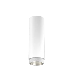 Tubular Snoot 60 Surface Mount Fixed (Finish: White, Snoot Colour: Steel Snoot, Colour temp: 90CRI 2700K, Beam Angle: 36°, Accessories: No Accessory,