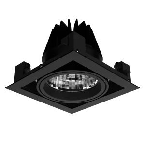 Maxi Gimbal 1 LED (Finish: Black, Wattage: 26W, Colour Temp.: 90CRI 4000K, Beam Angle: 20°, Dimming Type: Mains Dimmable) (Finish: Black, Wattage: 26W