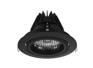 Midi Gimbal Round LED (Finish: Black, Wattage: 24W, Colour Temp.: 90CRI 4000K, Beam Angle: 50°, Dimming Type: DALI) (Finish: Black, Wattage: 24W, Colo