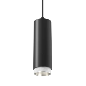 Tubular Snoot 60 Track Mounted Pendant (Finish: Black, Snoot Colour: Steel Snoot, Wattage: 13W, Colour Temp.: 90CRI 3000K, Beam Angle: 36°, Dimming Ty