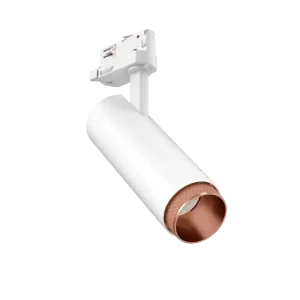 Tubular Snoot 60 (Finish: White, Snoot Colour: Copper Snoot, Wattage: 13W, Colour Temp.: 90CRI 2700K, Beam Angle: 24°, Dimming Type: DALI, Accessories