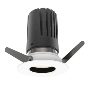View 50 Fixed Downlight (Finish: White, Baffle Colour: Black Baffle, Wattage: 9W, Colour Temp.: 90CRI 2700K, Beam Angle: 40°, Dimming Type: Mains Dimm