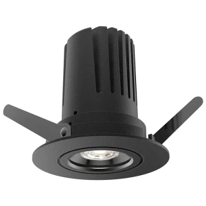 View 50 Adjustable Downlight (Finish: Black, Baffle Colour: No Baffle, Wattage: 9W, Colour Temp.: 90CRI 4000K, Beam Angle: 15°, Dimming Type: Mains Di