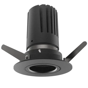 View 50 Adjustable Downlight (Finish: Black, Baffle Colour: Black Baffle, Wattage: 9W, Colour Temp.: 90CRI 3000K, Beam Angle: 15°, Dimming Type: Mains