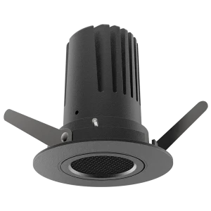 View 50 Adjustable Downlight (Finish: Black, Baffle Colour: No Baffle, Wattage: 9W, Colour Temp.: 90CRI 3000K, Beam Angle: 40°, Dimming Type: Mains Di