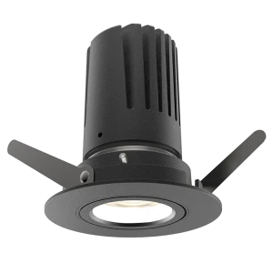 View 50 Adjustable Downlight (Finish: Black, Baffle Colour: White Baffle, Wattage: 9W, Colour Temp.: 90CRI 4000K, Beam Angle: 15°, Dimming Type: Mains
