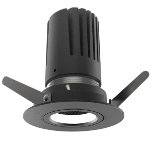 View 50 Adjustable Downlight (Finish: Black, Baffle Colour: White Baffle, Wattage: 9W, Colour Temp.: 90CRI 3000K, Beam Angle: 15°, Dimming Type: Mains