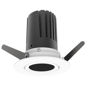 View 50 Adjustable Downlight (Finish: White, Baffle Colour: No Baffle, Wattage: 9W, Colour Temp.: 90CRI 3000K, Beam Angle: 40°, Dimming Type: Mains Di