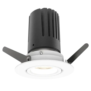 View 50 Adjustable Downlight (Finish: White, Baffle Colour: White Baffle, Wattage: 9W, Colour Temp.: 90CRI 3000K, Beam Angle: 40°, Dimming Type: Mains