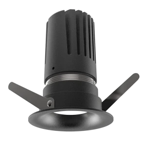 View 50 Scoop Downlight (Finish: Black, Baffle Colour: White Baffle, Wattage: 9W, Colour Temp.: 90CRI 3000K, Beam Angle: 15°, Dimming Type: Mains Dimm