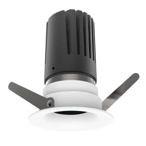 View 50 Scoop Downlight (Finish: White, Baffle Colour: Black Baffle, Wattage: 9W, Colour Temp.: 90CRI 2700K, Beam Angle: 15°, Dimming Type: Mains Dimm
