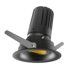 View 50 Scoop Adjustable (Finish: Black, Baffle Colour: Gold Baffle, Wattage: 9W, Colour Temp.: 90CRI 2700K, Beam Angle: 15°, Dimming Type: Mains Dimm