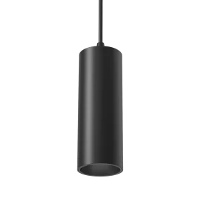 Tubular 60 Pendant Fixed (Finish: Black, Baffle Colour: Black Baffle, Colour Temp.: 90CRI 2700K, Beam Angle: 50°, Dimming Type: DALI, Accessories: Hon