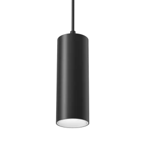 Tubular 60 Pendant Fixed (Finish: Black, Baffle Colour: White Baffle, Colour Temp.: 90CRI 2700K, Beam Angle: 50°, Dimming Type: Mains Dimmable, Access