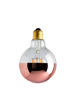6W E27 Globe 95 2200K Copper Crown Dimmable