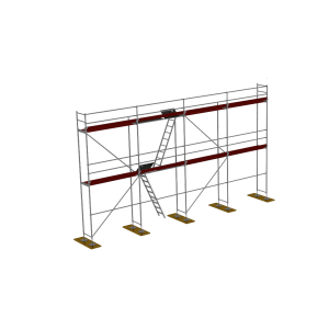 Set of wooden scaffolding +P70 80m2