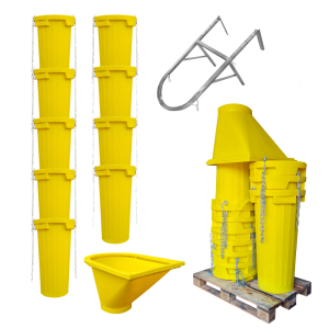 Schuttrohr 9,5 m Satz