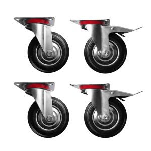 Gerüstrollen-Set 160 mm (2x mit Bremse, 2x ohne Bremse)