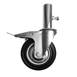 Warschauer Gerüstrad, 160 mm, mit Bremse und Fuß