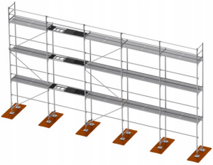 L73 homlokzati állványzat 120m2