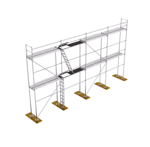 Homlokzati állványzat, P70 acél, 80m2