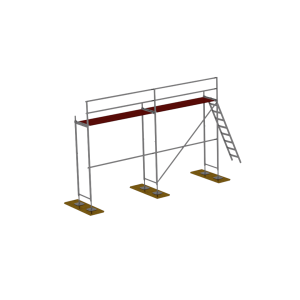 Plettac P70 homlokzati állvány 27m2 létrával