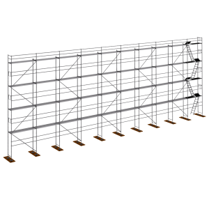 Plettac P70 acél homlokzati állvány 250m2