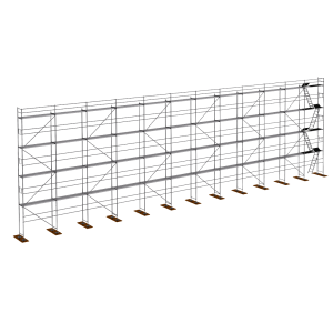 Plettac P70 acél homlokzati állványzat 300m2