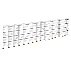 Plettac P70 acél homlokzati állványzat 400m2