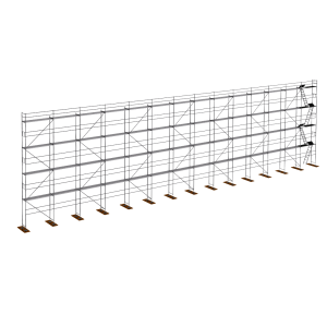 Plettac P70 acél homlokzati állványzat 420m2