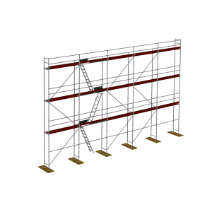 Fa homlokzati állványzat + P70 120m2