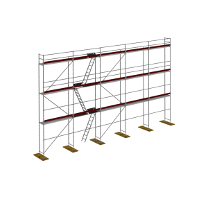 Homlokzati állványzat acél + P70 120m2