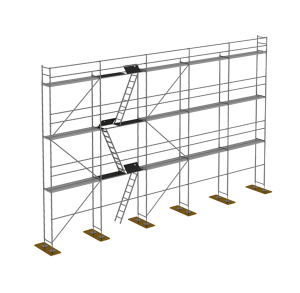 Plettac P70 acél homlokzati állvány 100m2