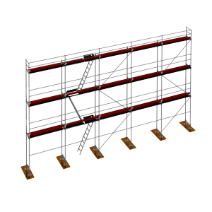 Fa homlokzati állvány + RUX R65 120m2