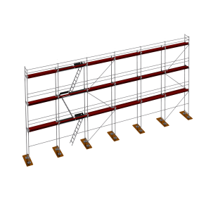 Fa homlokzati állvány + RUX R65 150m2