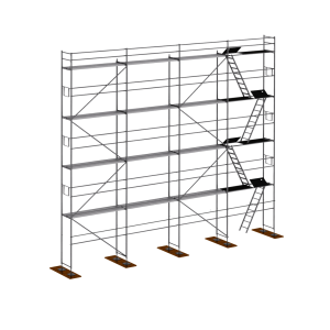 Plettac P70 acél homlokzati állvány 120m2