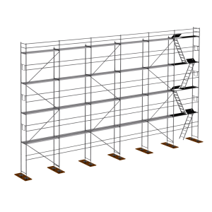 Plettac P70 acél homlokzati állvány 150m2