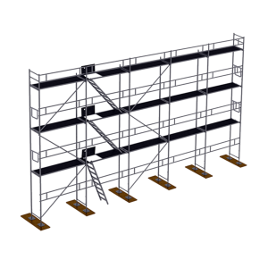 Alumínium homlokzati állvány P70 Plettac 120m2
