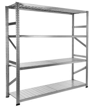 SETAM Rayonnage Galvastar L.1500 x P.400 mm 4 niveaux Départ