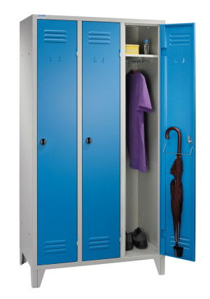 SETAM Vestiaire industrie propre Parma 3 casiers coloris Bleu