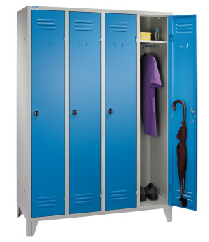 SETAM Vestiaire industrie propre Parma 4 casiers coloris Bleu