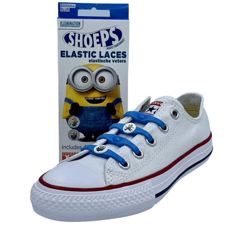 Shoeps Holenderskie Silikonowe Sznurówki Minionki Niebieskie Limitowana Edycja - 14 szt Silikonowe sznurówki Shoeps
