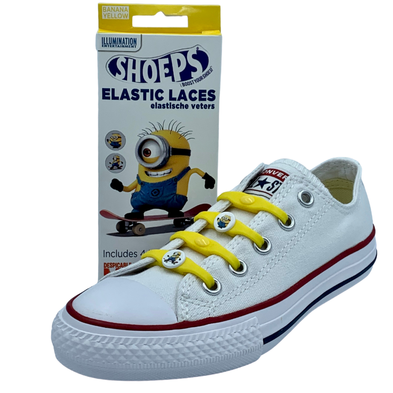 Shoeps Holenderskie Silikonowe Sznurówki Minionki Żółte Limitowana Edycja - 14 szt Silikonowe sznurówki Shoeps