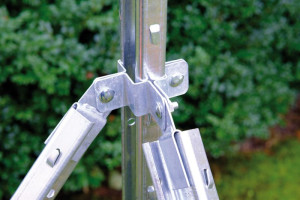 Z-Profilpfahl-Eckschelle verzinkt