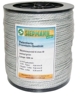 Weidezaunseil Premium 6 mm 6 Ø mm, 500 m