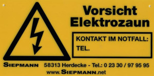Elektrozaun Warnschild 1 Stück